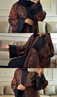 Pashmina Abaya - Dark Brown
