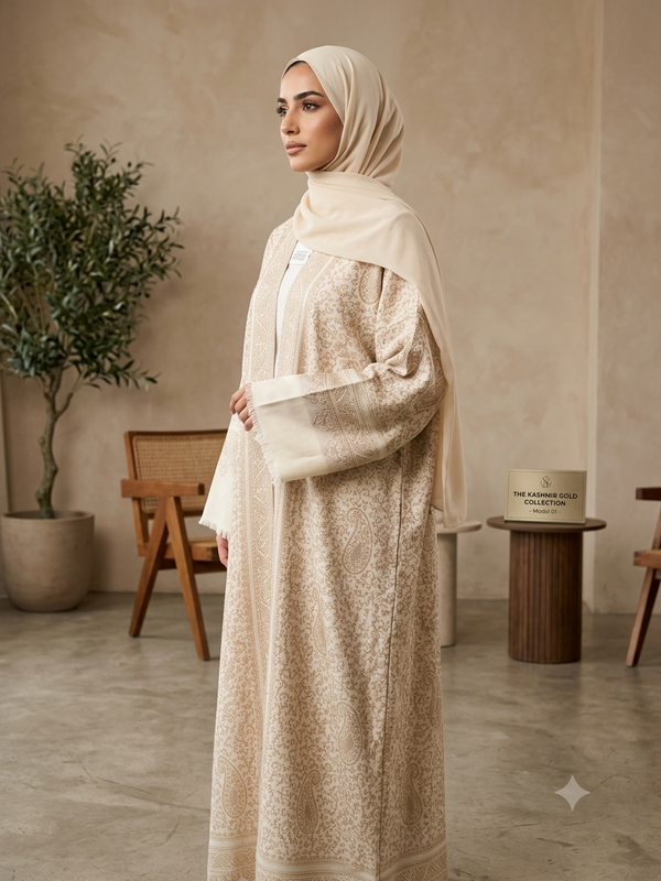 Pashmina Abaya - Beige