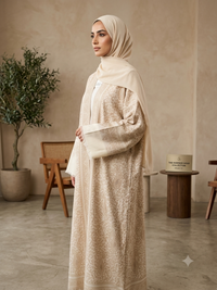 Pashmina Abaya - Beige