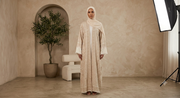 Pashmina Abaya - Beige — alternate view