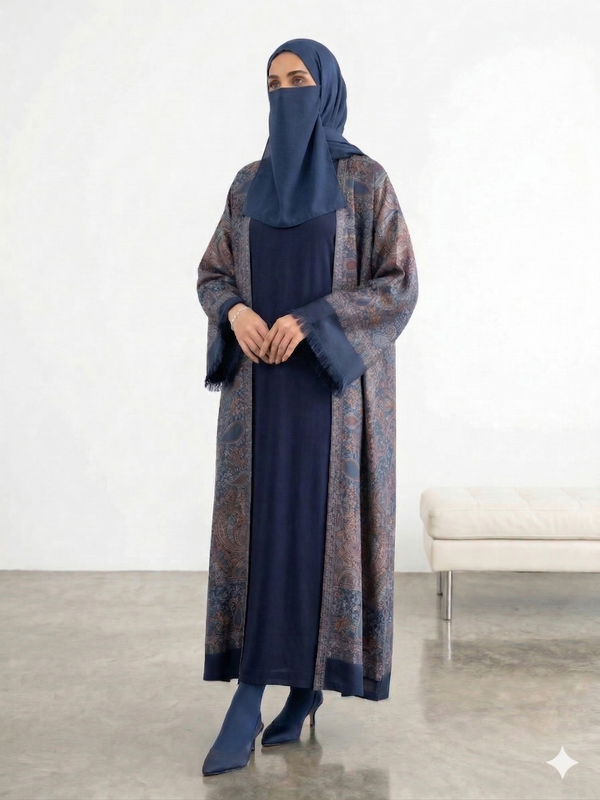 Pashmina Abaya - Blue