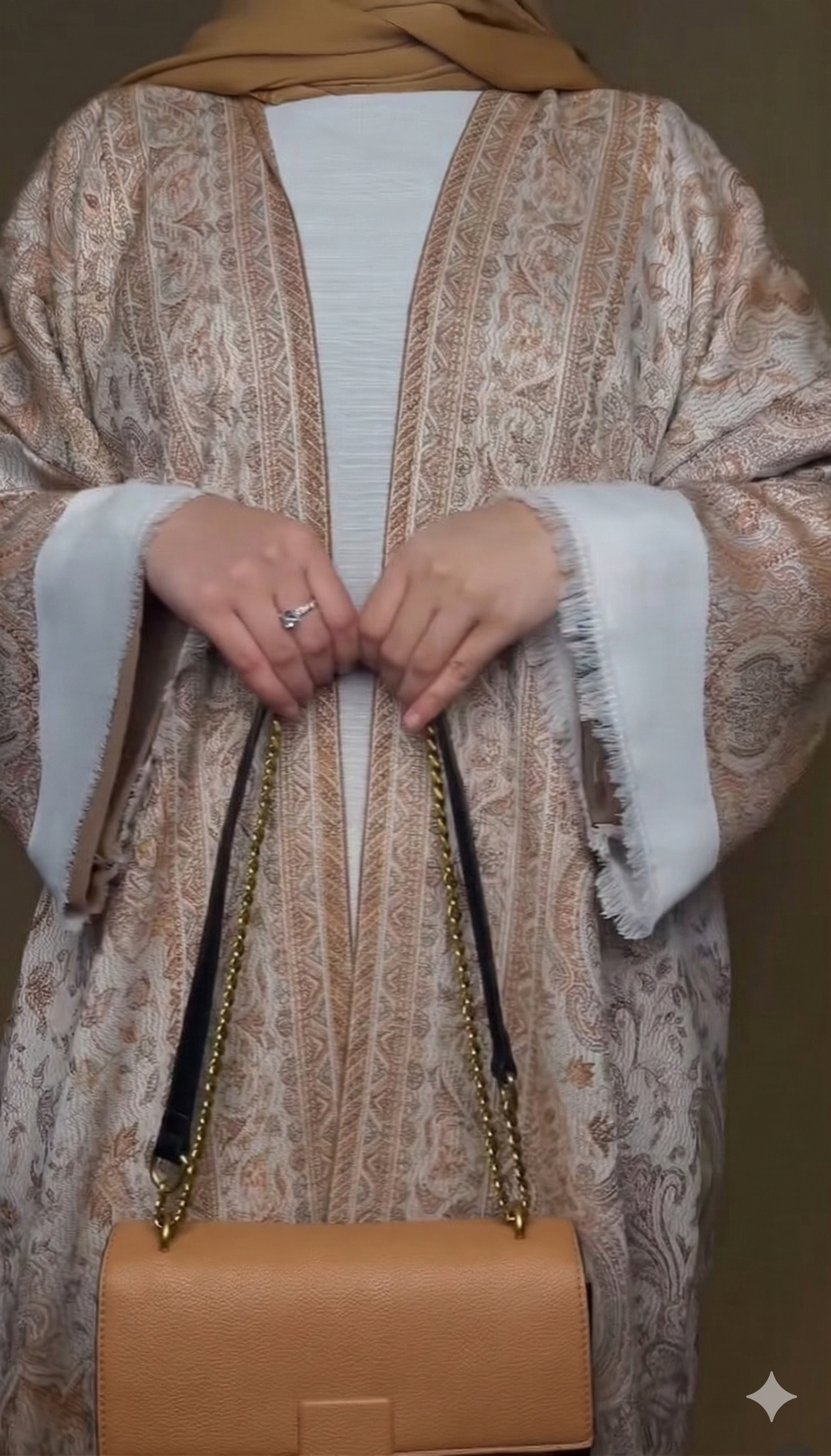 Pashmina Abaya Golden Brown