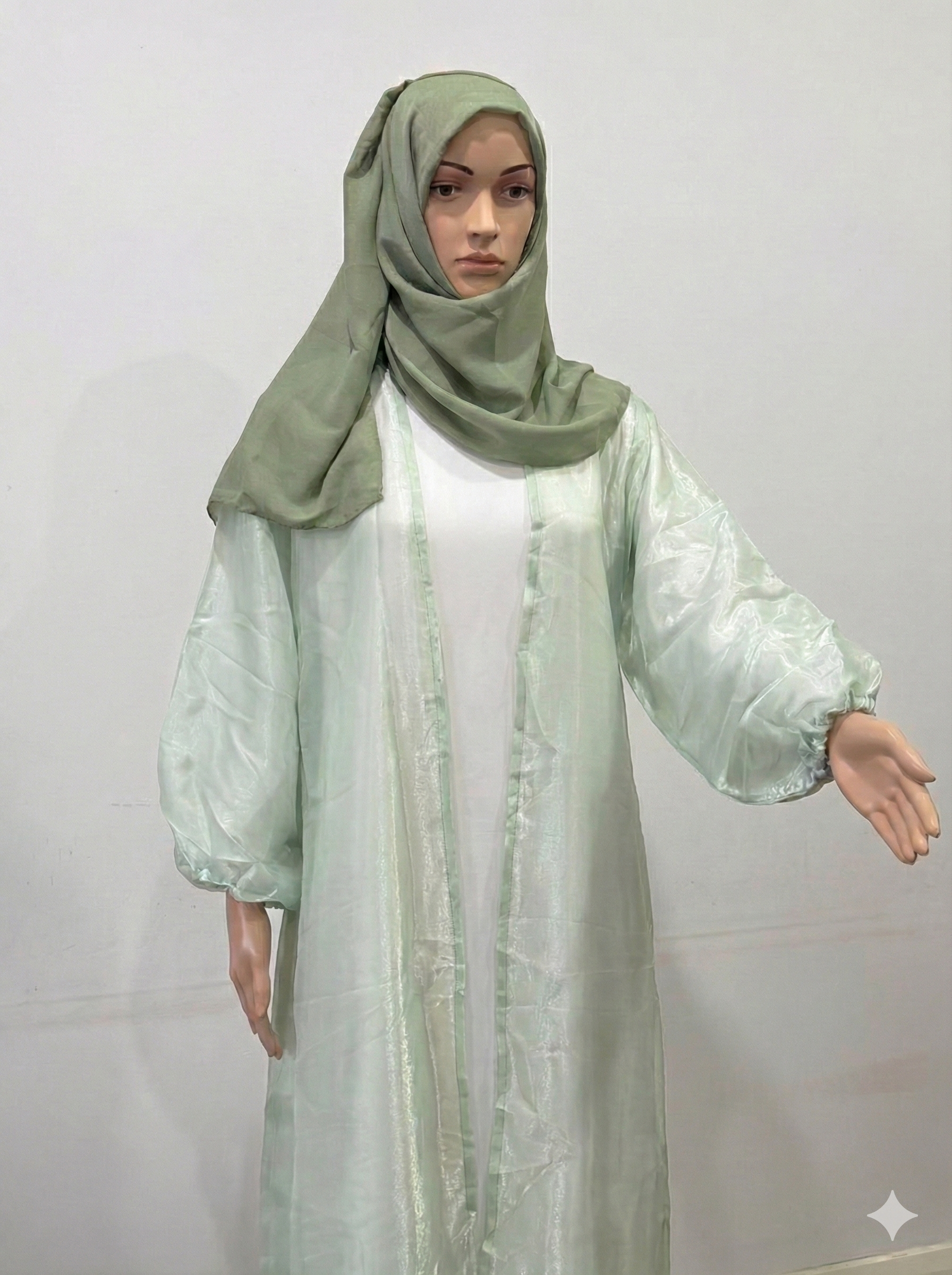Hareer Green Abaya