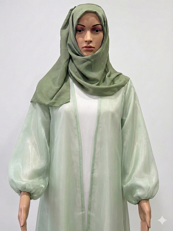 Hareer Green Abaya — alternate view