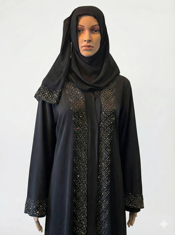 Inara  Black Frock Abaya — alternate view