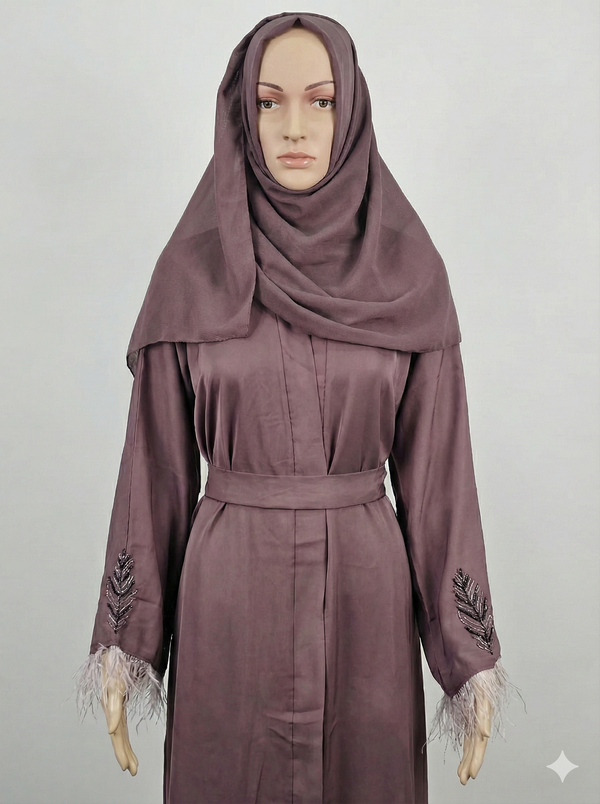 Lina Purple Abaya — alternate view