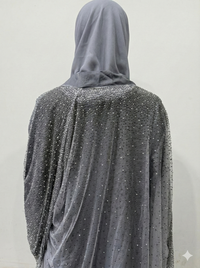 Sadaf Abaya Ash Grey