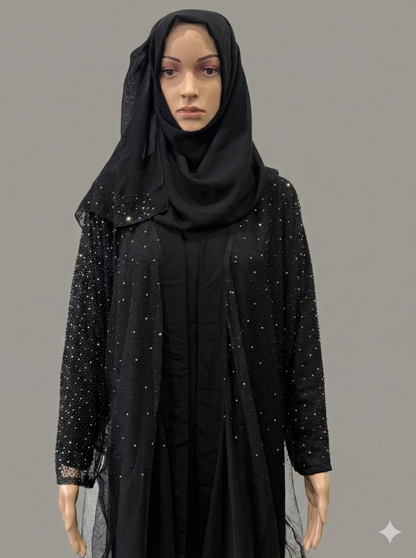 Sadaf Black Abaya — alternate view