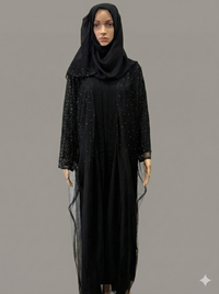 Sadaf Black Abaya